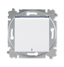 ABB Levit Белый / дымчатый чёрный Выключатель 1-кл. с подсветкой  3559H-A01446 62W  2CHH590146A6062  ABB