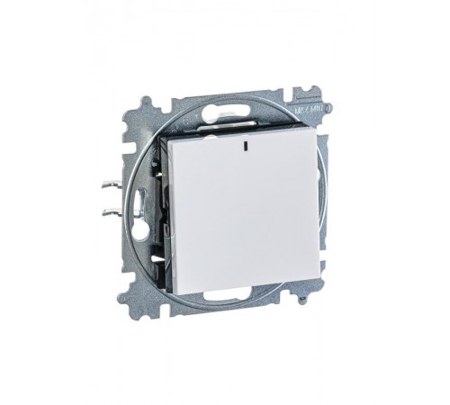 ABB Levit Белый / дымчатый чёрный Выключатель 1-кл. с подсветкой  3559H-A01446 62W  2CHH590146A6062  ABB