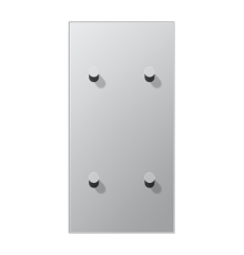 Центральная плата, 2 поста, для вертикальной установки, тумблеры 2+2,конус; металлическое исполнение; алюминий; серия LS  AL12-25K0  Jung