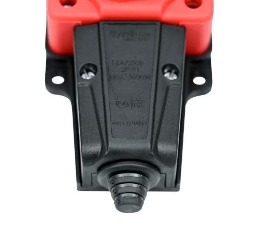 Колодка 2 гнезда 2К+З каучуковая 16А/250В IP44 Красная MultiSet  MST4122RD  SE