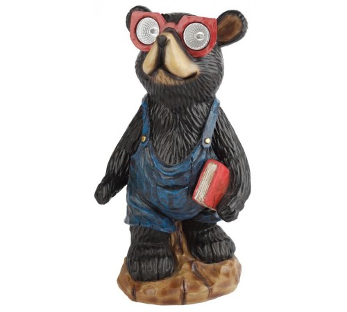 Cветильник садовый декоративный SL-RSN27-BEAR1 на солнечной батарее, полистоун, цветной, 27 см  Б0018812  ЭРА