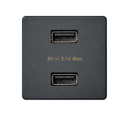 Зарядное устройство 2xUSB 2.1А 230В цвета графит S27  2701096-038  Simon