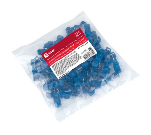 Ответвитель прокалывающий ОВ-Т 2 1.5-2.5 мм2 синий (50 шт) EKF PROxima  plc-ovt-1.5-2.5  EKF