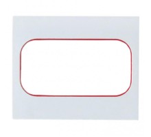 Стокгольм Рамка для розетки 2-местная белая с линией цвета красный PROxima  EYM-G-304-20  EKF