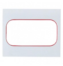 Стокгольм Рамка для розетки 2-местная белая с линией цвета красный PROxima  EYM-G-304-20  EKF