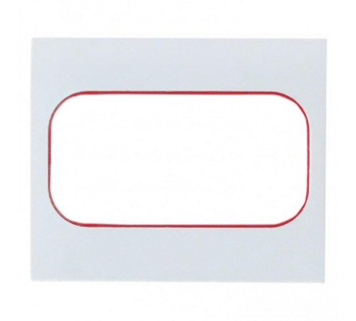 Стокгольм Рамка для розетки 2-местная белая с линией цвета красный PROxima  EYM-G-304-20  EKF