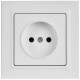 BRITE Розетка 1-местная без заземления без защитных шторок 10А в сборе РСР10-1-0-БрАБ арктический белый   BR-R10-10-K91-F  IEK