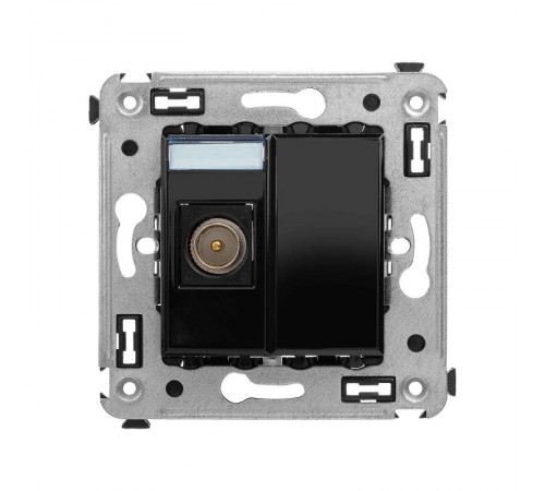 Розетка TV в стену, оконечная, "Avanti", "Черный квадрат"  4402503  DKC