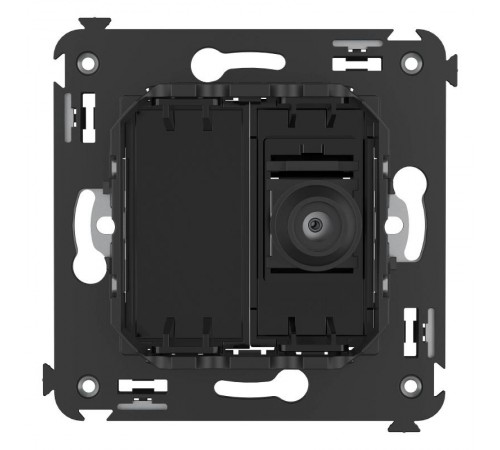 Розетка TV в стену, оконечная, "Avanti", "Черный квадрат"  4402503  DKC