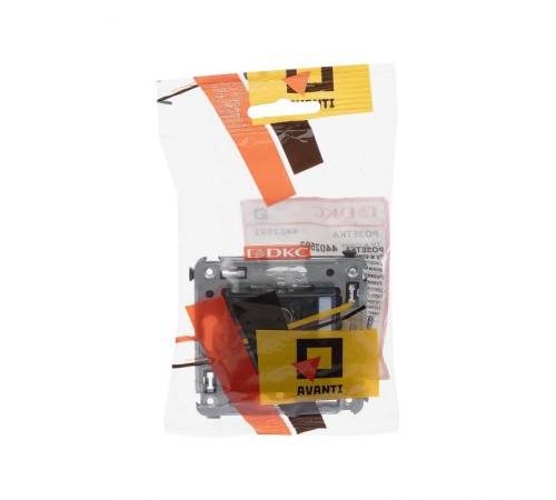 Розетка TV в стену, оконечная, "Avanti", "Черный квадрат"  4402503  DKC