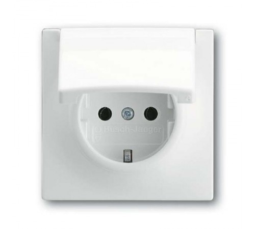 Розетка SCHUKO 16А 250В с крышкой, серия impuls, цвет альпийский белый  2018-0-0992   2CKA002018A0992  ABB