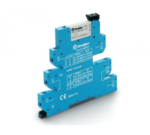 Интерфейсный модуль, электромеханическое реле, серия MasterINPUT; 1CO 6A; контакты AgNi+Au; питание 220В DC  394172205060  Finder