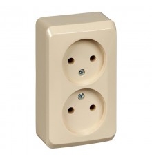 Этюд Кремовый О/У Розетка 2-ая без заземления без шторок  PA16-005K  SE