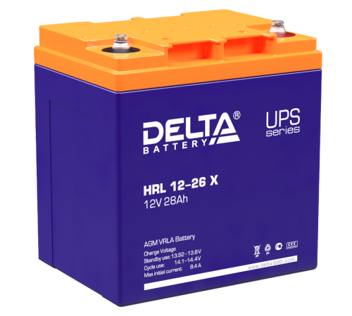Аккумуляторная батарея проф.серии HRL 12-26 X 12В/28Ач  HRL 12-26 X  DELTA