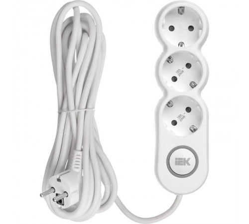 Удлинитель У03В 3 места 2P+PE/5м 3х1,5мм2 16А/250В UNO  WYP53-16-03-05-ZK  IEK