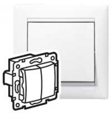 Valena Белый Переключатель без фиксации 2-клав  774218  Legrand