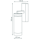 Светильник садово-парковый Clio на стену вниз 7.6*29.8*13.3cm, 220-240V / 50Hz, 1xE27, Max.60W, IP54  GD018  Gauss