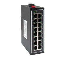 Промышленный неуправляемый коммутатор U-16T, 16 портов 10/100Base-T(X) RJ45, монтаж на динрейку TSX TSX-U-16TEKF