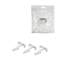 Дюбель-хомут для плоского кабеля Т-образный 2-12 мм белый (100 шт.)  SQ0539-0040  TDM