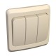Этюд Кремовый С/У Выключатель 3-клавишный  BC10-003K  SE