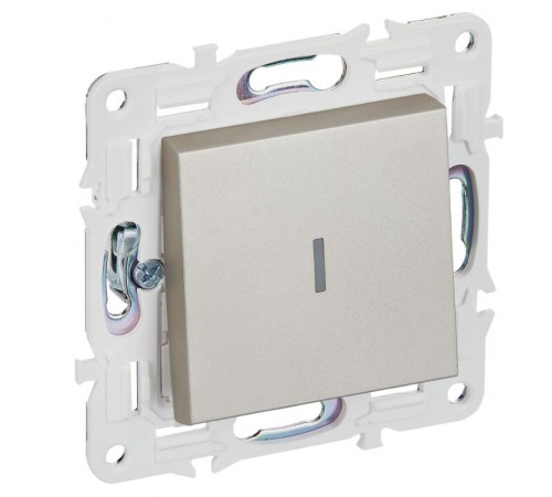 SKANDY Выключатель 1-клавишный с индикацией 10А SK-V07Sh шампань  SK-V10-1-10-K37  IEK