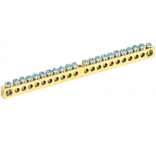 Шина PEN "земля-ноль" 8х12мм 22/1 (22групп/креп по цент)  YNN20-22-100  IEK