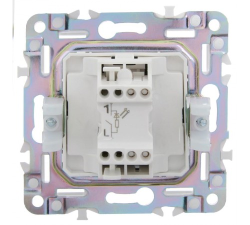 SKANDY Выключатель 1-клавишный с индикацией 10А SK-V07Sh шампань  SK-V10-1-10-K37  IEK