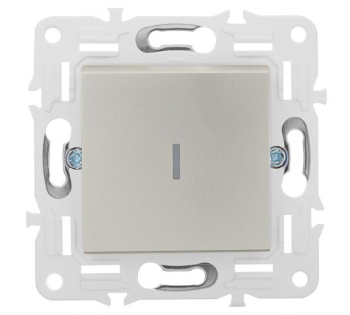 SKANDY Выключатель 1-клавишный с индикацией 10А SK-V07Sh шампань  SK-V10-1-10-K37  IEK