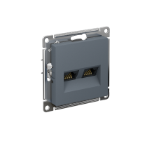AtlasDesign Грифель Розетка 2-ая компьютерная RJ45+RJ45, кат.5E, механизм  ATN000785  SE