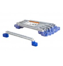 Шина "N" нулевая 6х9мм на двух угл. изоляторах 24 групп никелированная  SQ0801-0316  TDM