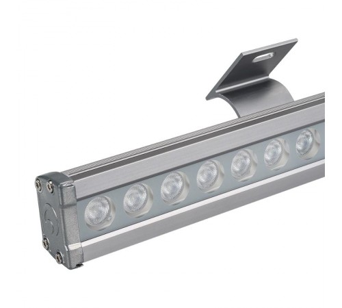 Прожектор светодиодный архитектурный AR-LINE-1000L-36W-24V RGB (Grey, 30 deg, DMX512)  023633  Arlight