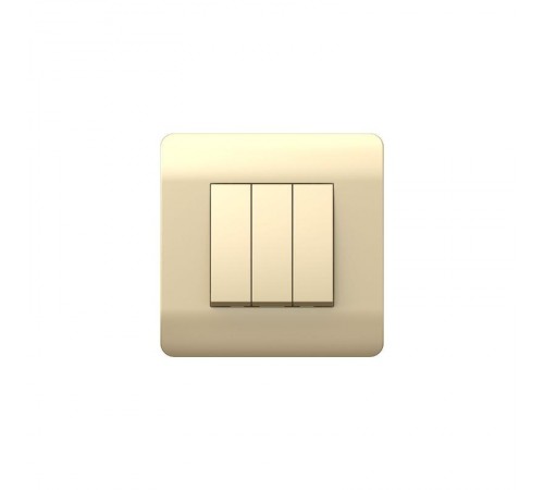 Выключатель 3-клавишный 10А, шампань(NEW3-E)  431461  CHINT