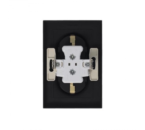 AtlasDesign Карбон Розетка 2-ая с заземлением, 16А, (в сборе с рамкой)  ATN001024  SE
