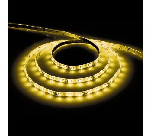 Лента светодиодная LS604/ 60SMD(2835)/м 4.8Вт/м 12V IP65 5000*8*3.8мм желтый  27674  FERON
