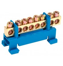 Шина N "ноль" на DIN-изоляторе тип "Стойка" ШНИ-6х9-8-С-С  YNN10-69-8P-K07  IEK