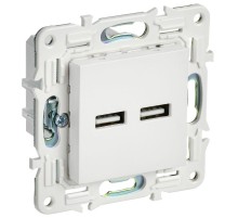 SKANDY Розетка USB A+A 3,1А SK-R15W арктический белый  SK-U21-D31-K01  IEK
