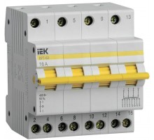 Выключатель-разъединитель (рубильник) трехпозиционный ВРТ-63 4п 16А  MPR10-4-016  IEK