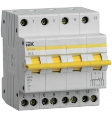 Выключатель-разъединитель (рубильник) трехпозиционный ВРТ-63 4п 16А  MPR10-4-016  IEK