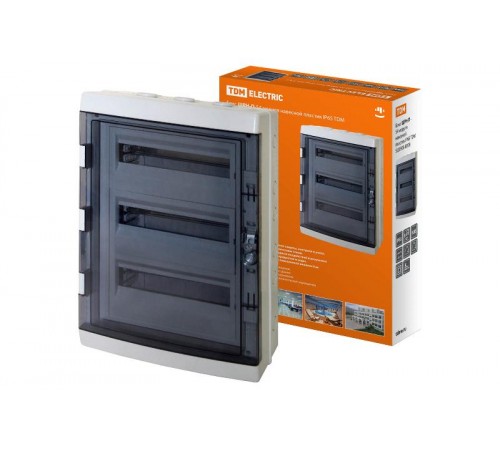 Бокс пластиковый навесной ЩРН-П-54 модуля IP65  SQ0908-0008  TDM