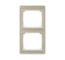 Рамка для вертикальной установки, 2 поста; акриловое стекло; золотая бронза; SL500  SL582GB  Jung