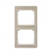 Рамка для вертикальной установки, 2 поста; акриловое стекло; золотая бронза; SL500  SL582GB  Jung