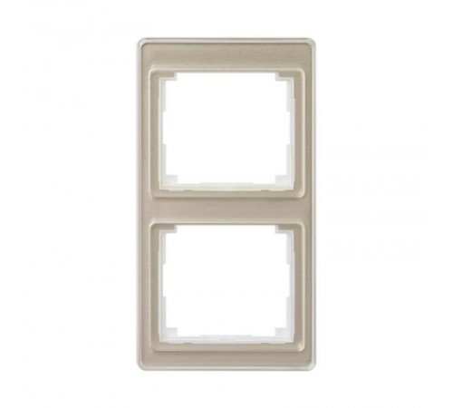 Рамка для вертикальной установки, 2 поста; акриловое стекло; золотая бронза; SL500  SL582GB  Jung