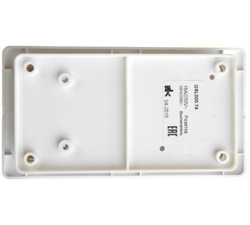 Glossa Белый Блок: Розетка с заземлением со шторками и 2-кл. Выключатель  GSL000174  SE