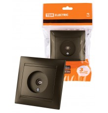 Розетка телевизионная простая (0-2400МГц, "мама") бронза "Лама"  SQ1815-0717  TDM