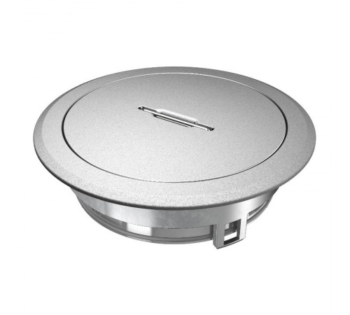 Лючок GES R2T 40х140 мм (для монтажных оснований, хром.) с тубусом (GES R2T Cr)  7408866  OBO Bettermann