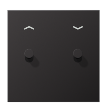 Центральная плата с символами "стрелки" для выключателей, 1 пост, 2 тумблера, конус; металл; dark; LS1912  AL12-5PDK01  Jung