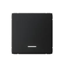 ArtGallery Карбон Выключатель 1-клавишный кнопочный с подсветкой, 10А, механизм  GAL001016  SE