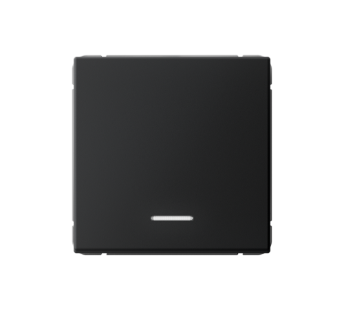 ArtGallery Карбон Выключатель 1-клавишный кнопочный с подсветкой, 10А, механизм  GAL001016  SE