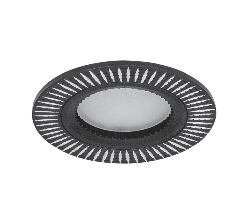 Светильник точечный встраиваемый Aluminium AL014 Круг. Черный/Хром, Gu5.3  AL014  Gauss