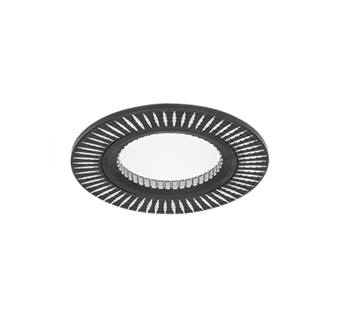 Светильник точечный встраиваемый Aluminium AL014 Круг. Черный/Хром, Gu5.3  AL014  Gauss